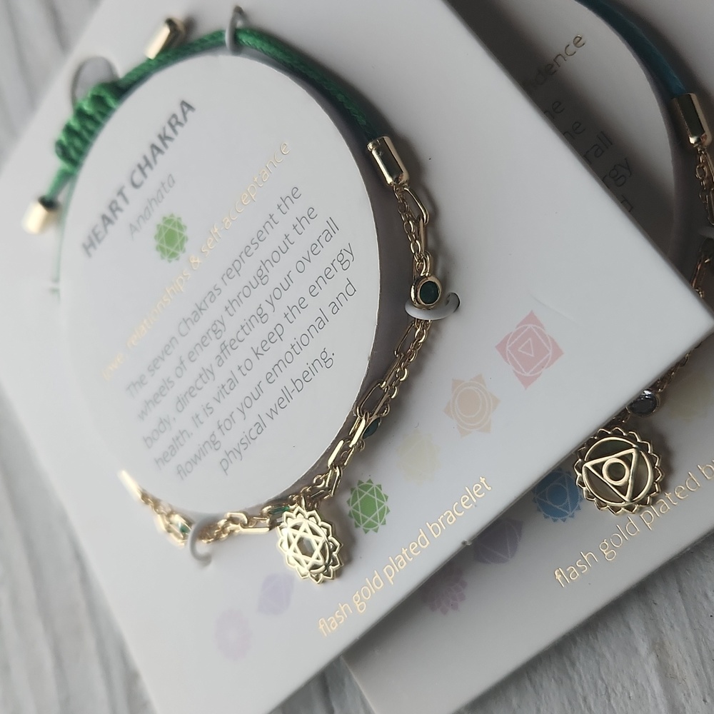 HEART & THROAT CHAKRA BRACELETS set of 2 nwt  free shipping